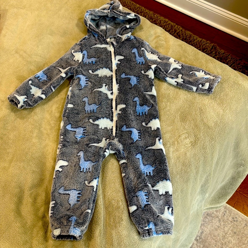 Fuzzy and adorable dinosaur onsie